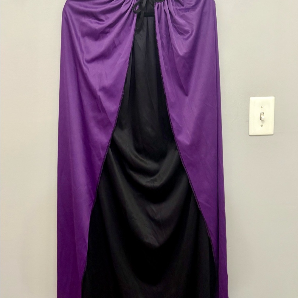 Womens Purple and Black Halloween Costume Cape
